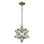 Mini-luminaire suspendu 1 lumière Moravian Star 12 po de large - laiton antique