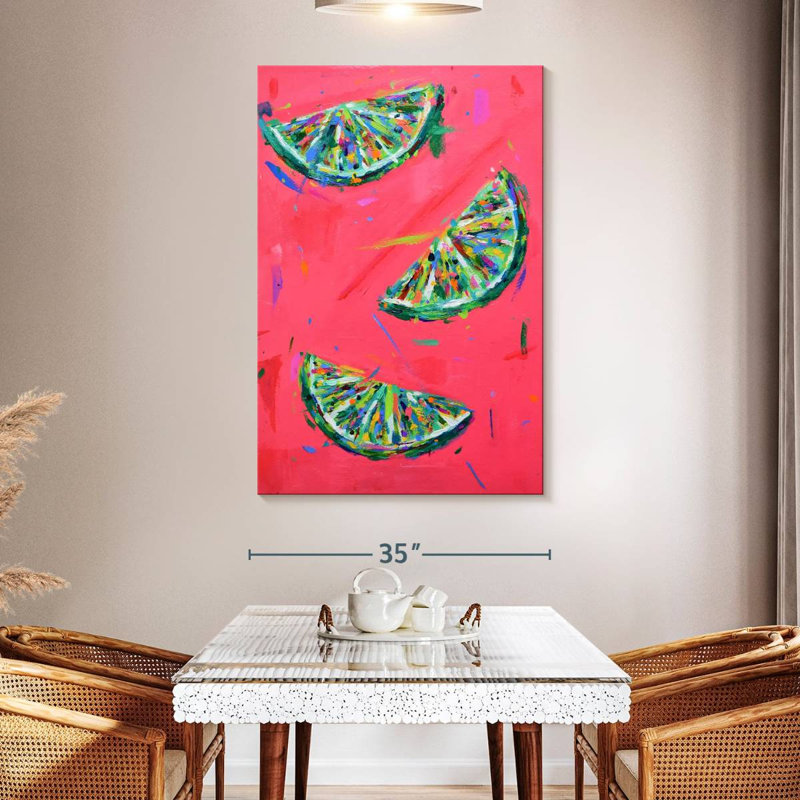 Yarlin Lime Segments, 51" H x 34" W