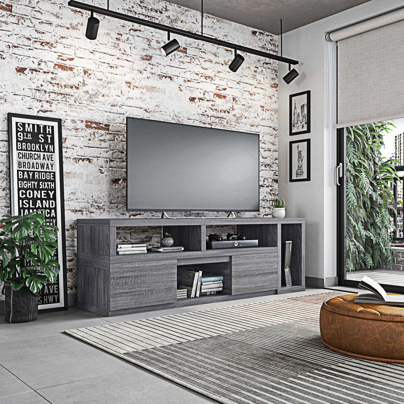 Adjustable Tv Stand Console, Tv Table, Expandable Accent Tv Stand With 2 Storage Drawers