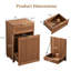 Armoire à poubelle 13 gallons, poubelle escamotable cannelée de 20 po avec tiroir et 3 crochets, armoire à linge en bois pour la cuisine, le salon, la chambre à coucher-133255845