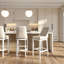 Tabouret de bar pivotant moderne avec grand dossier