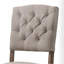 Ensemble de 2 chaises d'appoint en lin beige et chêne vieilli Bernard