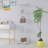 Glass Display Cabinet  Shelves With Door, Floor Standing Curio Bookshelf   Bedroom Office,