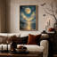 Art mural sur toile Glow Full Moon Over Golden Clouds and Ocean-264716512