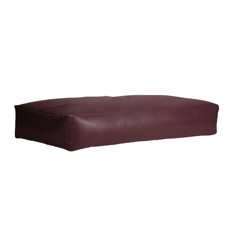 Faux Leather Refillable Bean Bag Lounger, Damson