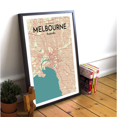 Melbourne City Map - No Frame Print