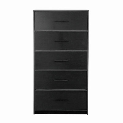 Commode 5 tiroirs avec tiroirs en tissu