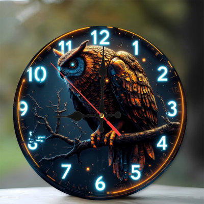 Owl Theme Wall Clock