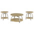 Ensemble de tables basses et de bout rond gris anthracite Lipsey
