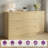 Six-Drawer Double-Row Chest of Drawers, Modern Style White Textured Chest-292484319