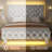 Upholstered Platform Bed Frame with LED Lights,Tall Bed Frame,PU Leather Wingback Headboard,Diamond Tufted Design,No Box Spring Needed,Easy Assembly-1458936747-1458936749