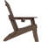 Folding Adirondack Chair Set Of 4, Cup Holder，Wooden Textured ，Heavy All-Weather HDPE Comfortable Set Poolside Backyard Lawn Coffee-124432821