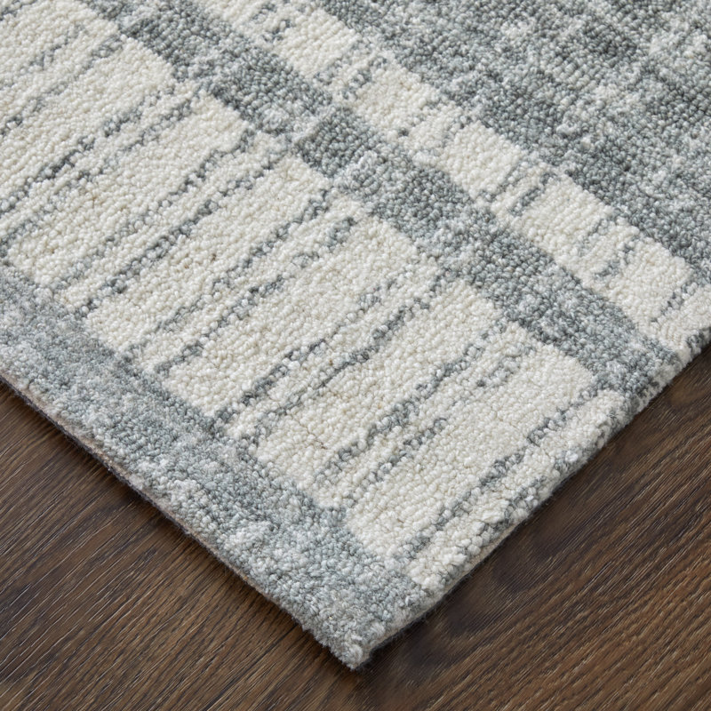 Tapis à rayures modernes Aberdeen, Carré 1 pi 6 po