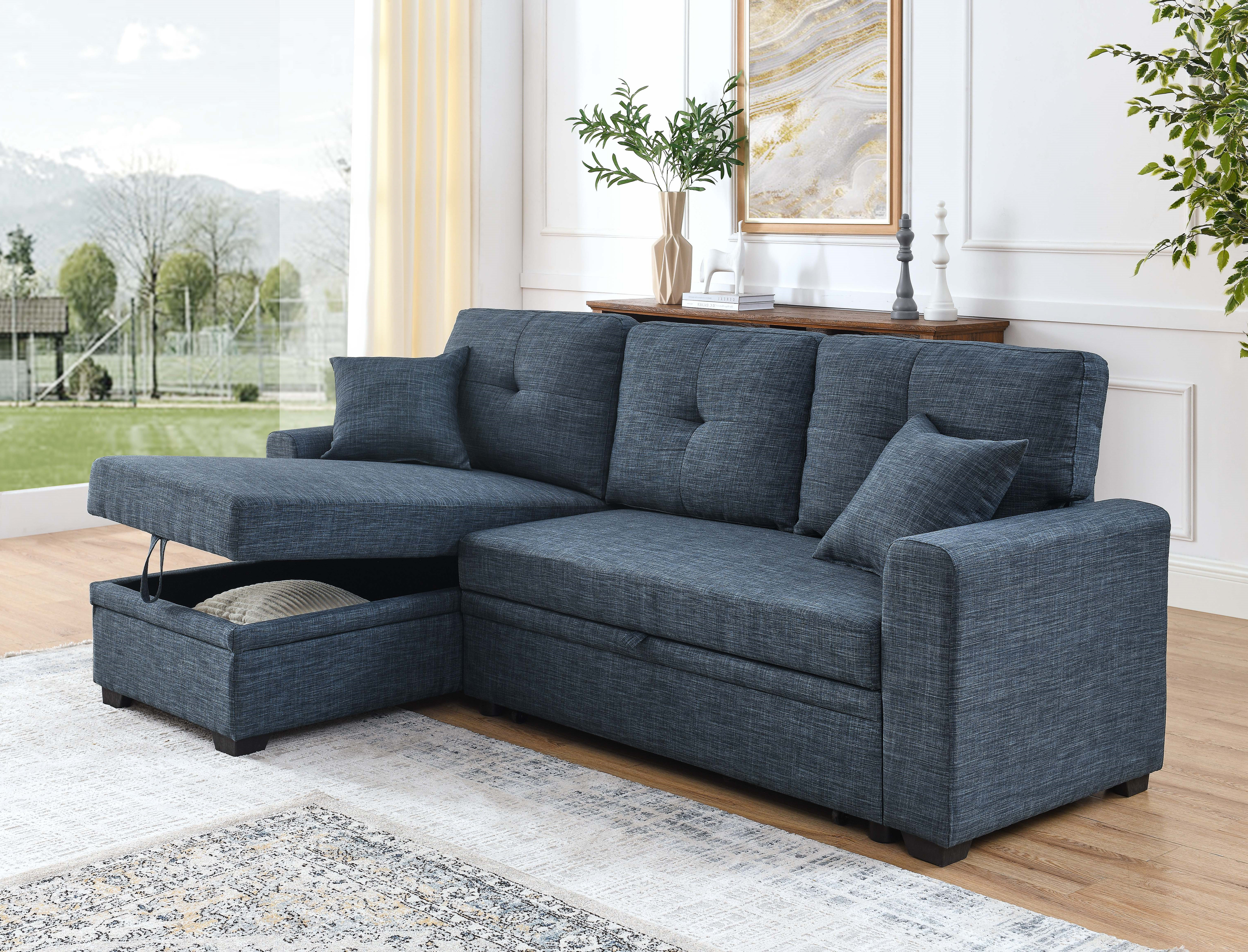 Ebern Designs Sem 85.5'' Upholstered Sleeper Sofa & Reviews | Wayfair