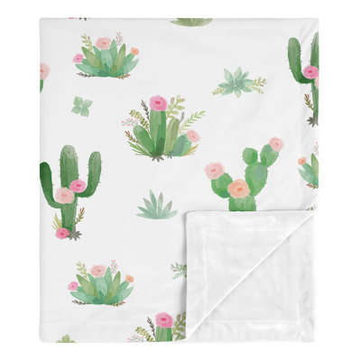 Cactus Floral Security Baby Blanket