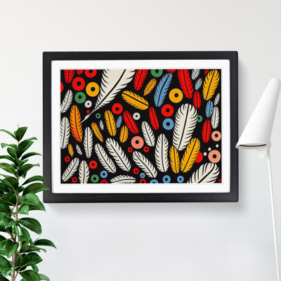 Unusual Bird Feathers Abstract - Framed Print