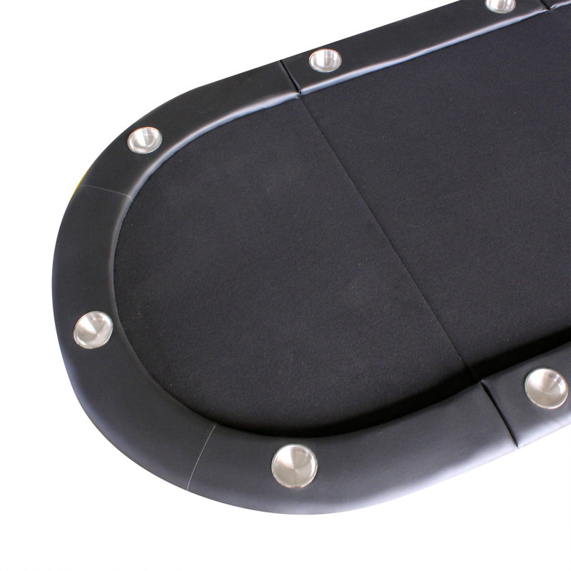 Plateau de table de poker pliable noir pour joueurs de 84 po INO Design