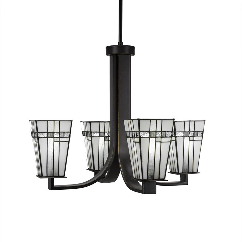 Lustre suspendu 4 lumières Eurig, Granit foncé