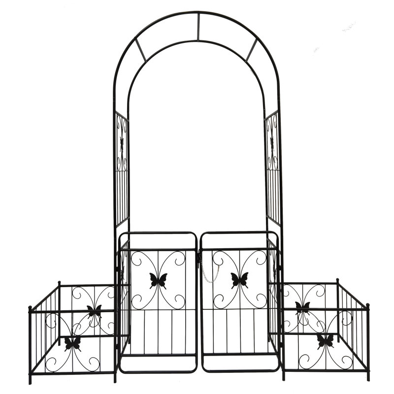 Barrière de bar en fer avec barrière noire l 80 po x P 20 po