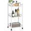 Étagère de rangement de salle de bain à 3 niveaux, étagère de coin en métal autoportante pour la cuisine, le salon, le couloir