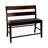 Wooden Counter Height Bench With Backrest And Upholstered Seat