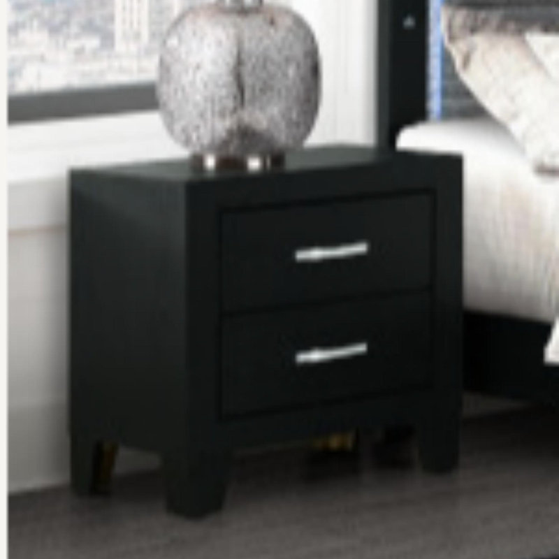 Table de chevet noire