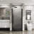 34"x72" Pivot Shower Door, 1/4 inch Thick Tempered Glass Swing Shower Door, Semi-Frameless Design-111798329
