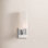 Fulton Single Light Glass Dimmable Armed Sconce