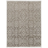 Himalayan Floral Area Rug in Taupe/Ivory