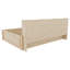 Lit plateforme en bois avec barrière de sécurité et tablettes de rangement pratiques-132921643-132921647