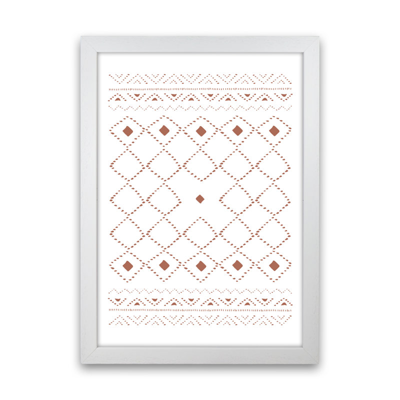 Ethno - Print, White Frame, 63cm H x 46cm W x 3cm D
