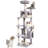 VEVOR Cat Tree 72" Cat Tower with 2 Cat Condos Sisal Scratching Post Light Grey-101925100