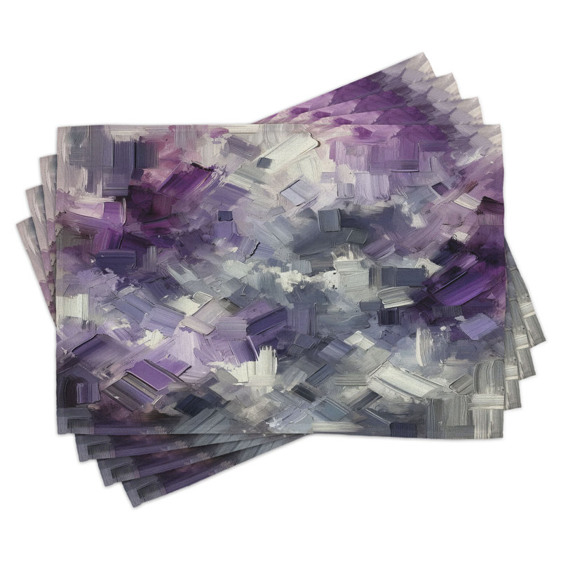 Ensemble de 4 napperons en mauve Ambesonne