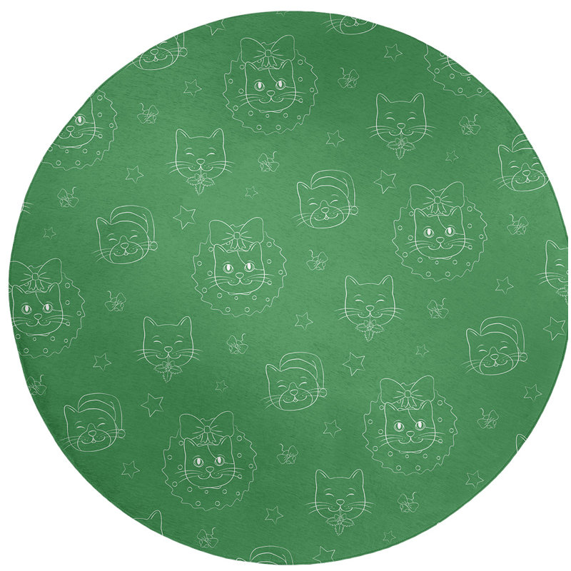Chenille Indoor Rug, Round 5'