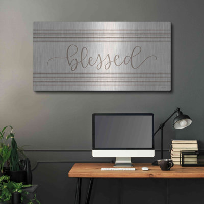 «Blessed 3» par Imparfect Dust, art mural en métal, 48 po x 24 po