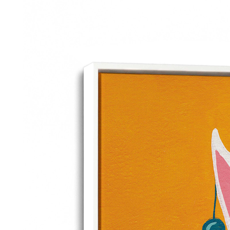 Lively Llama Canvas Print in a Frame, 18.75" H x 12.75" W, Opaque White