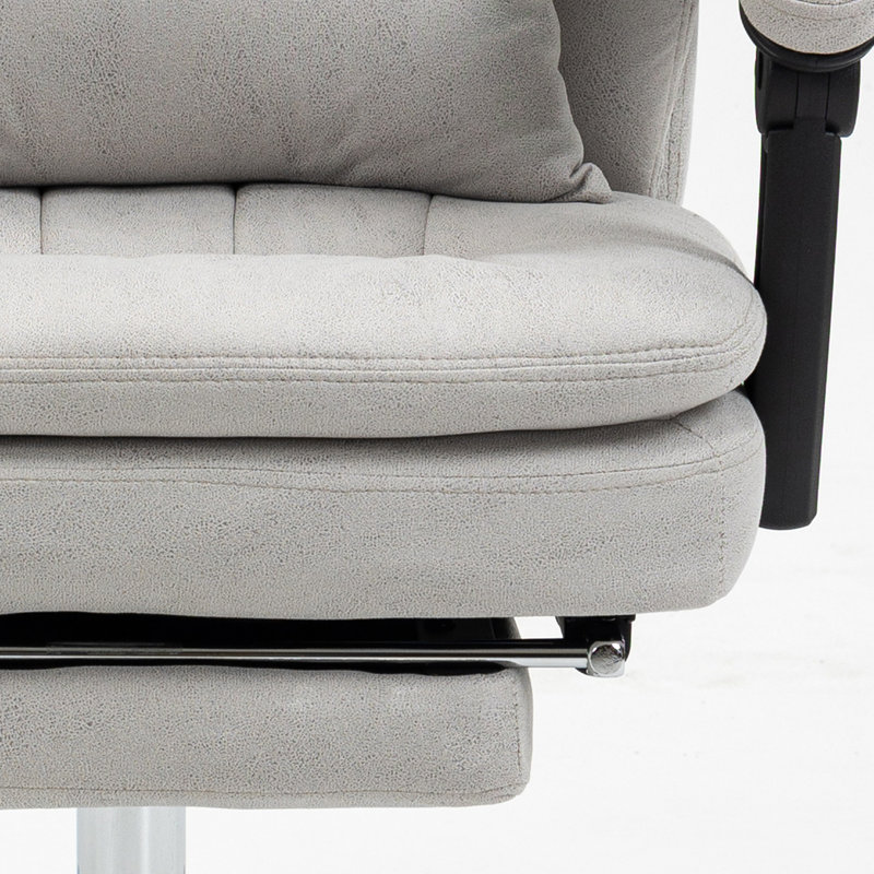 Fauteuil de direction en microfibre Vinsetto, Gris clair