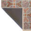 Tapis à motif floral frangé rose et orange-110031946
