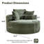 2 pièces - Fauteuil demi-tonneau rembourré de 56 po avec méridienne à compression ronde surdimensionnée, sans assemblage requis-341989758