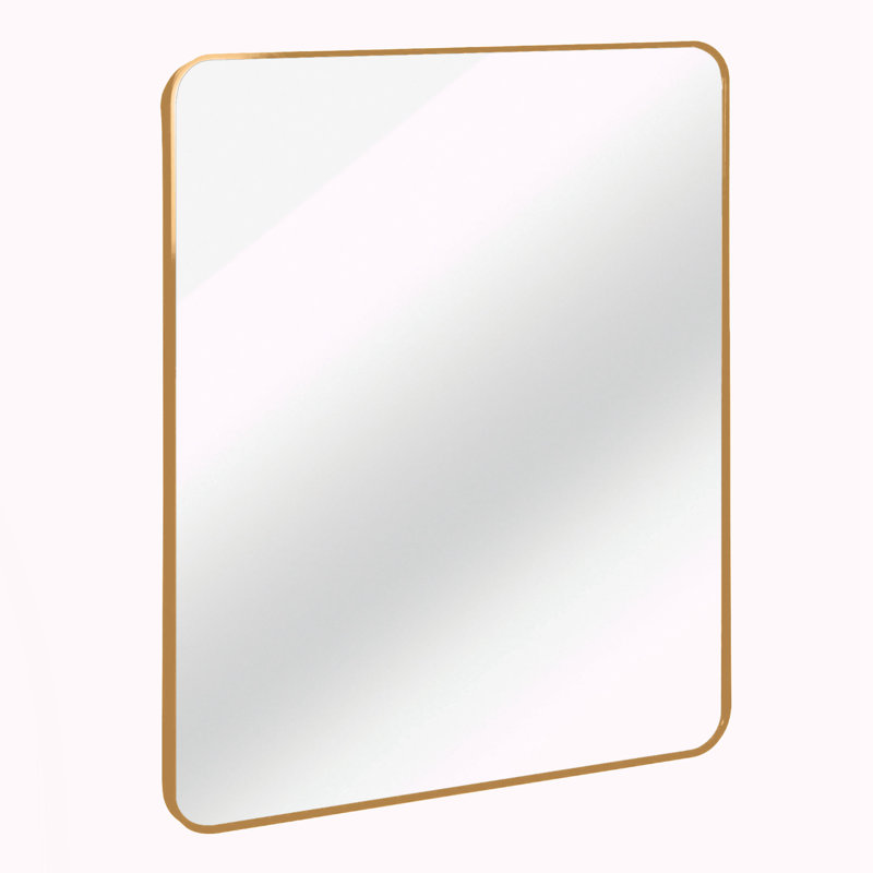 30 "x36" Rectangular Bathroom Wall Mirror, Gold