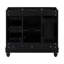 Armoire de salle de bain noire 36 po, meuble-lavabo 4 portes 1 tiroir