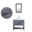 Meuble-lavabo simple avec plateau Knia 30