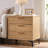 3-Drawer Nightstand,Natural oak, 2 Pcs