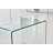Transparent End Table,Tempered Clear Bent Glass SideTable