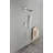 Shower System With Shower Head, Hand Shower, Slide Bar,, Shower Arm, Hose, Valve Trim, And Lever Handles