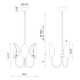 Calline 3 Light Metal Chandelier
