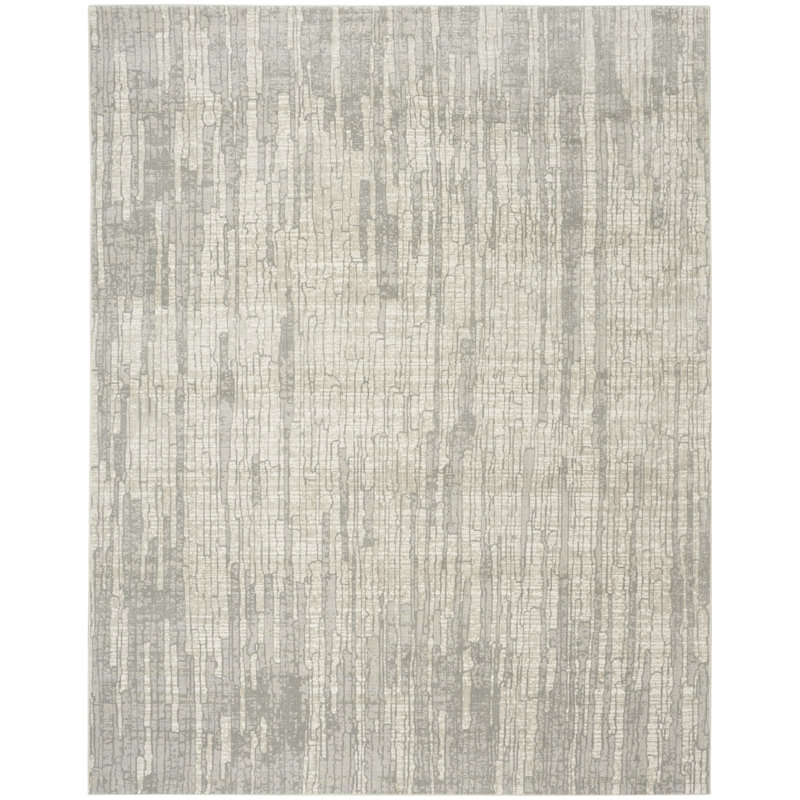 Tariebi 5'3" x 7'3" Grey Modern Indoor Rug, Rectangle 5'3" x 7'3", Gray