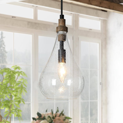 Jahaad 1-Light Unique Teardrop Pendant Light