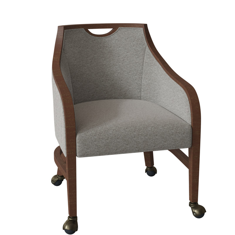 Anthony 24" W Armchair, Walnut, 8789 Barley Polyester