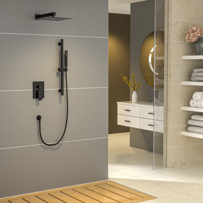 12” wall-mounted showerhead 12, Bronze huilé